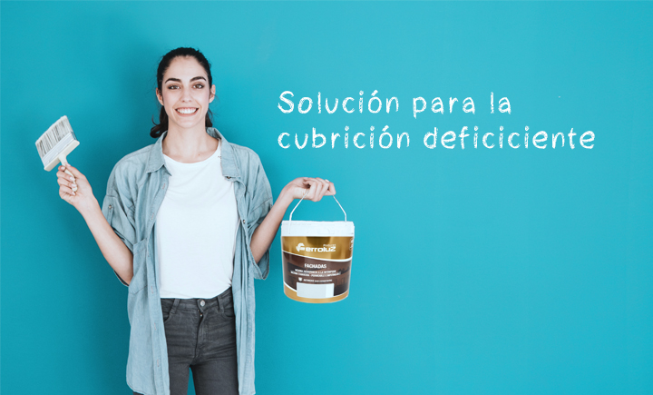 La cubrición deficiente en pintura